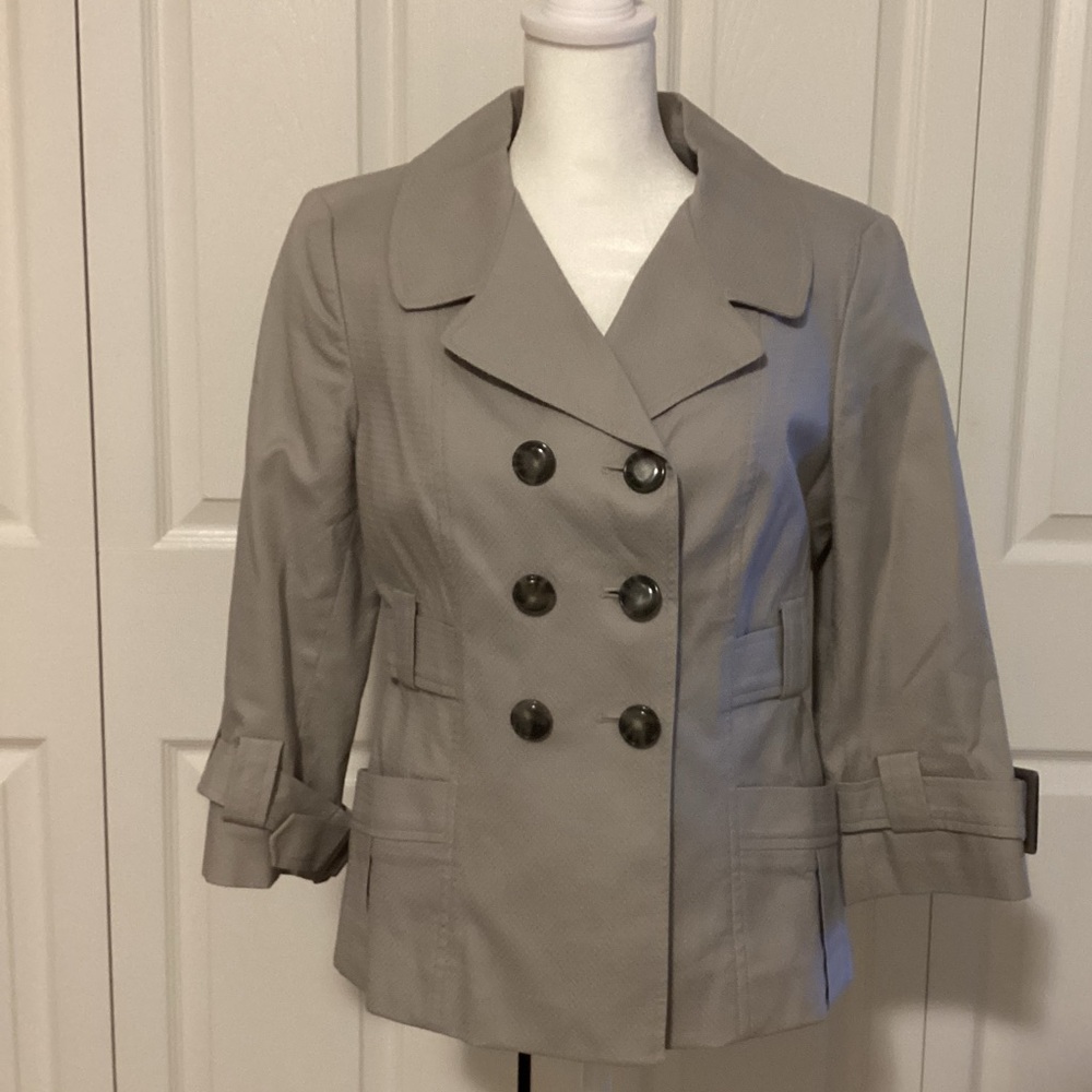 Banana Republic grey double breasted jacket size 8P